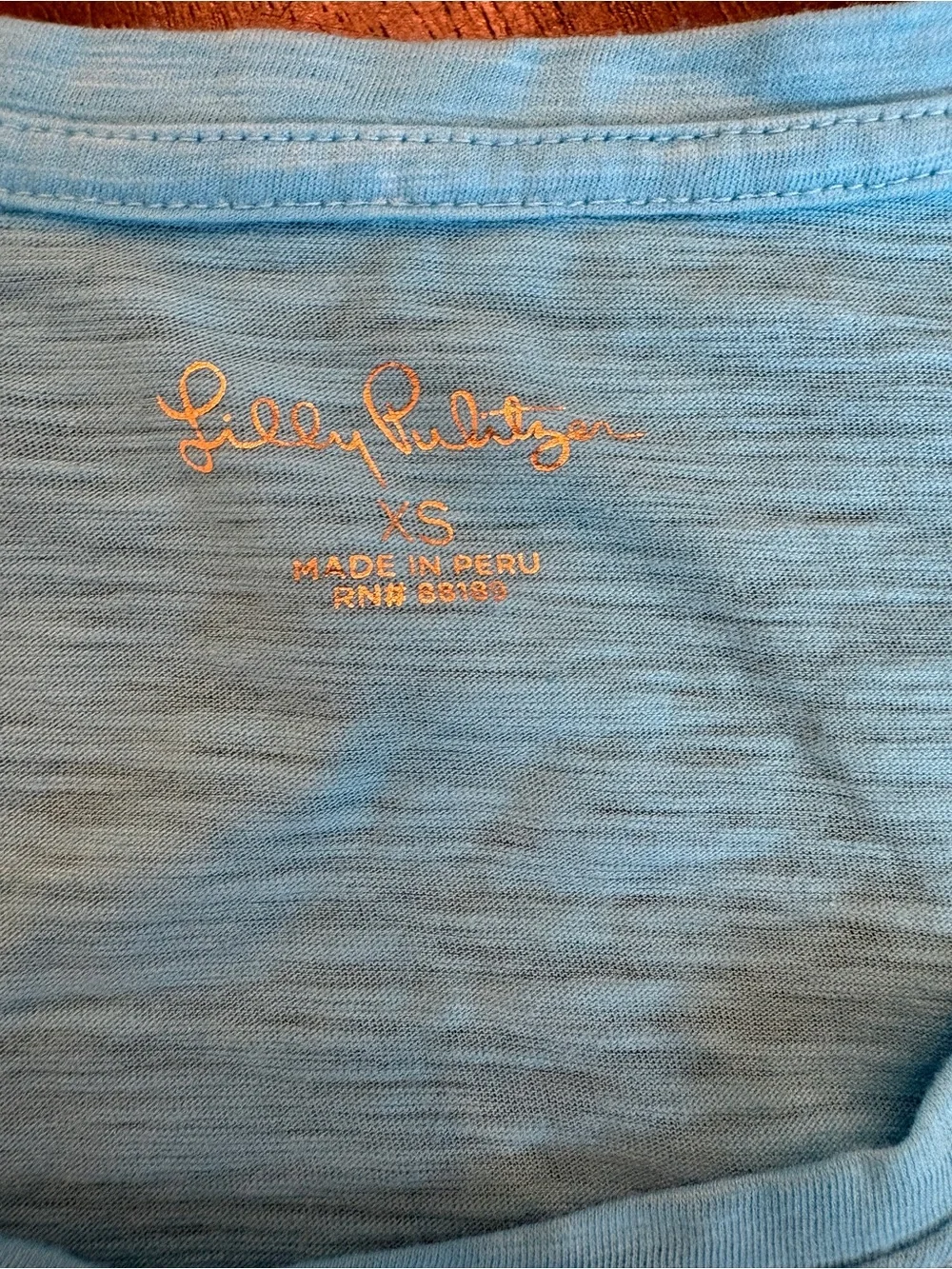 Lilly Pulitzer Shirt Womens S Blue Crew Neck Short Sleeve Tee Top Ladies NWOT